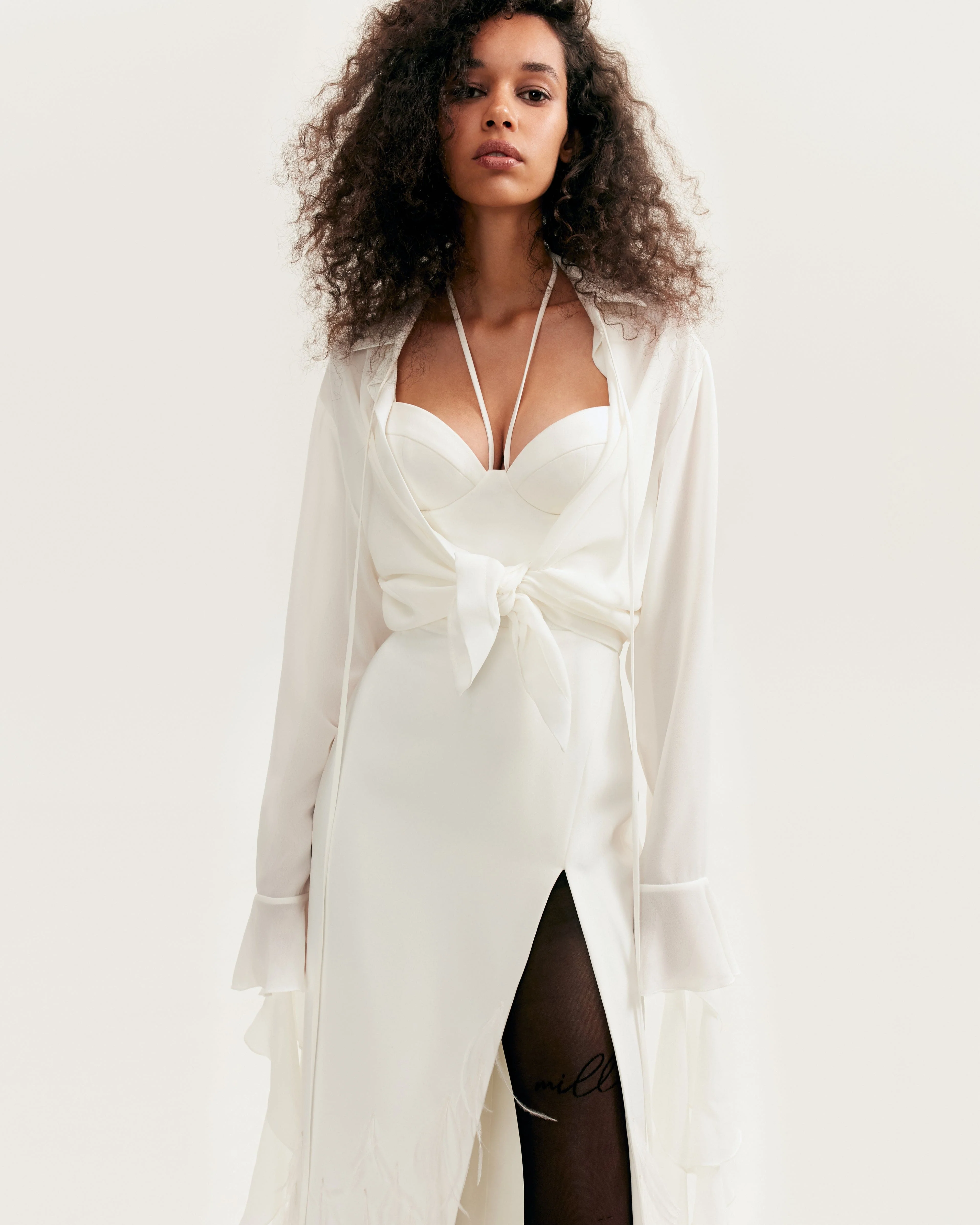 Ruffled blouse in white, Xo Xo - Image 3