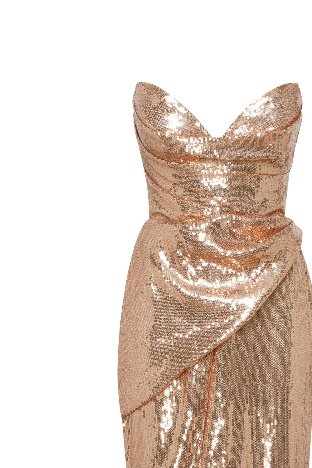 Spectacular gold sequined stretch-lace dress - Image 6