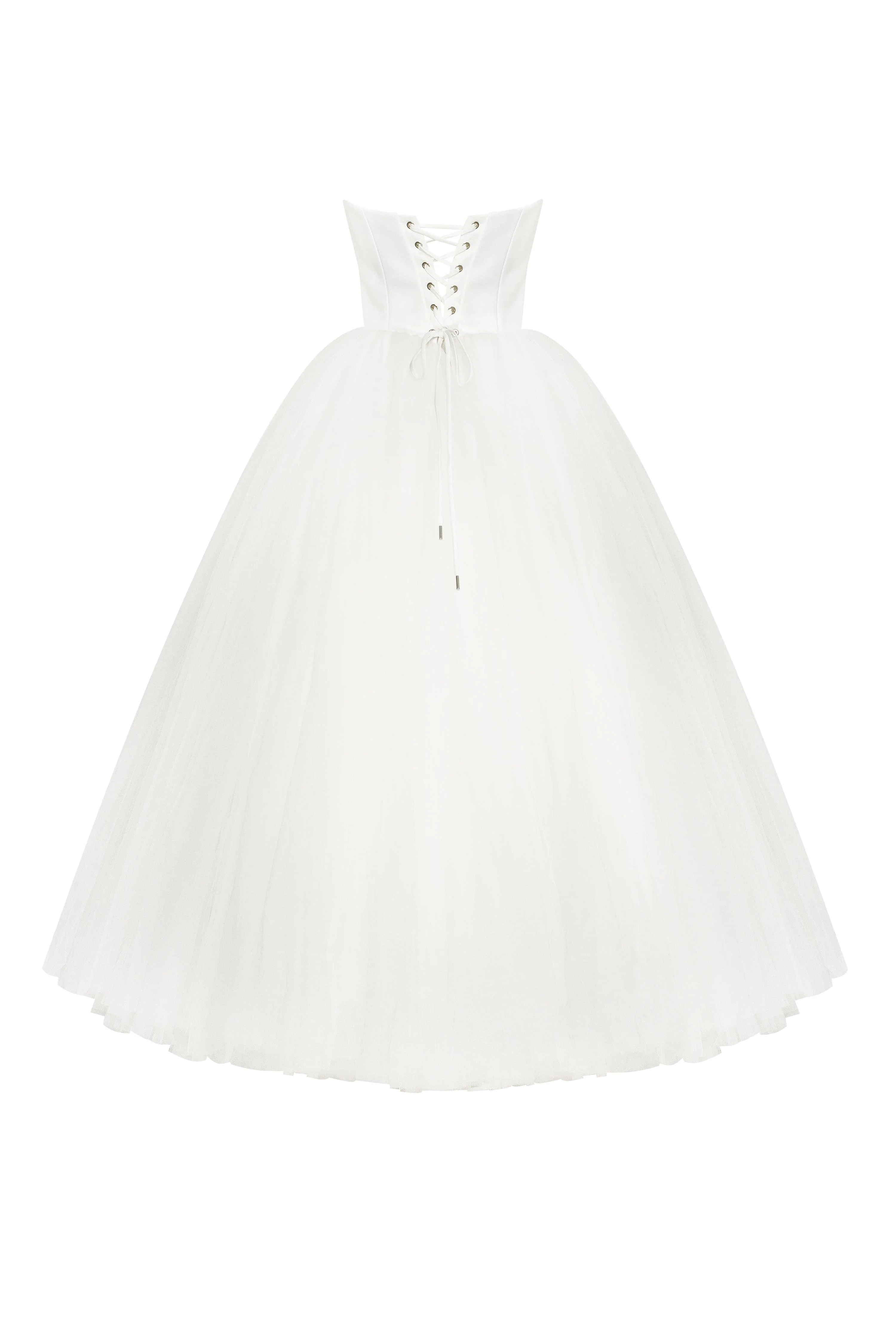 Spectacular tulle evening co-ord set with statement long gloves, Xo Xo - Image 4
