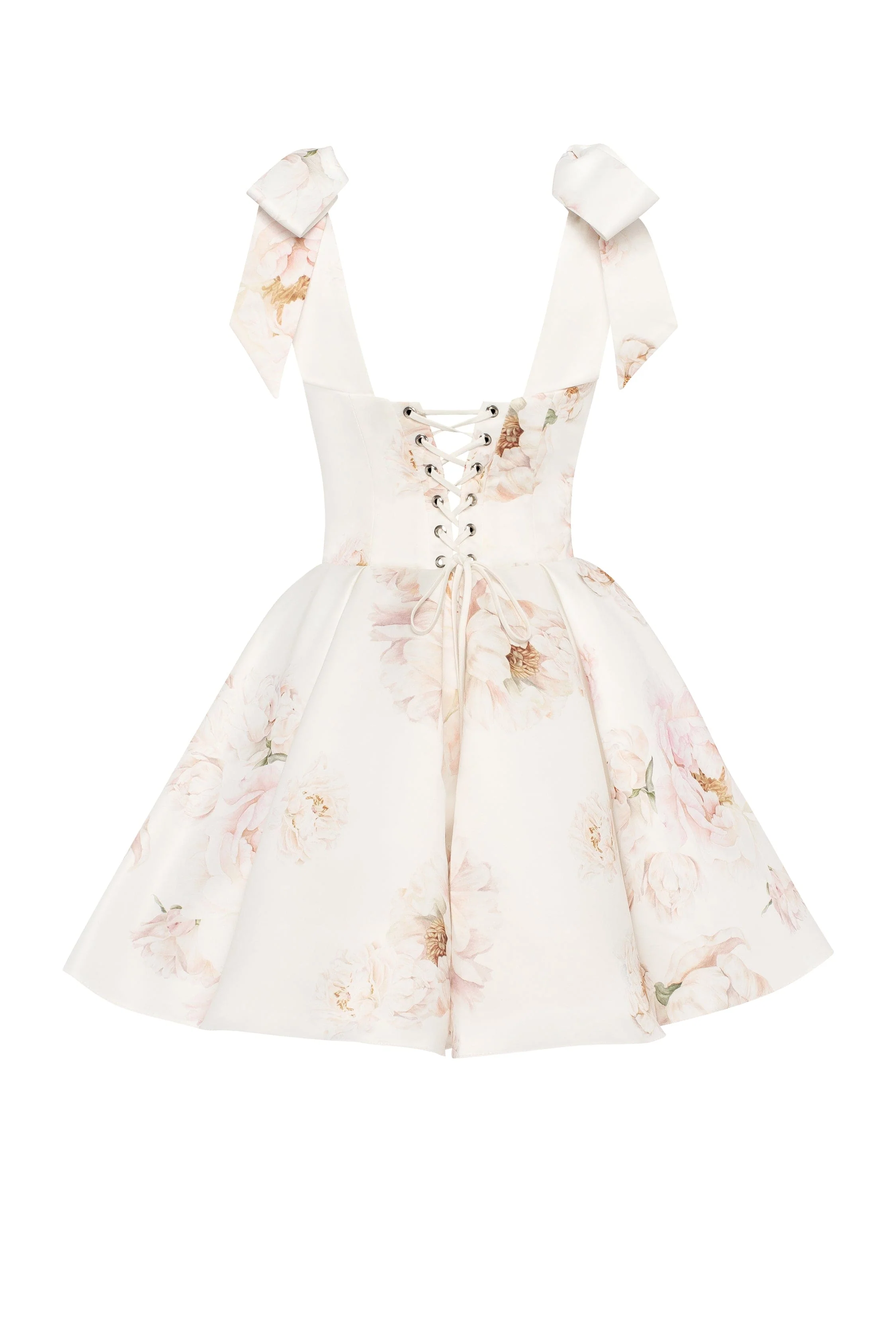 Splendor pink peony mini dress on straps, Garden of Eden - Image 4