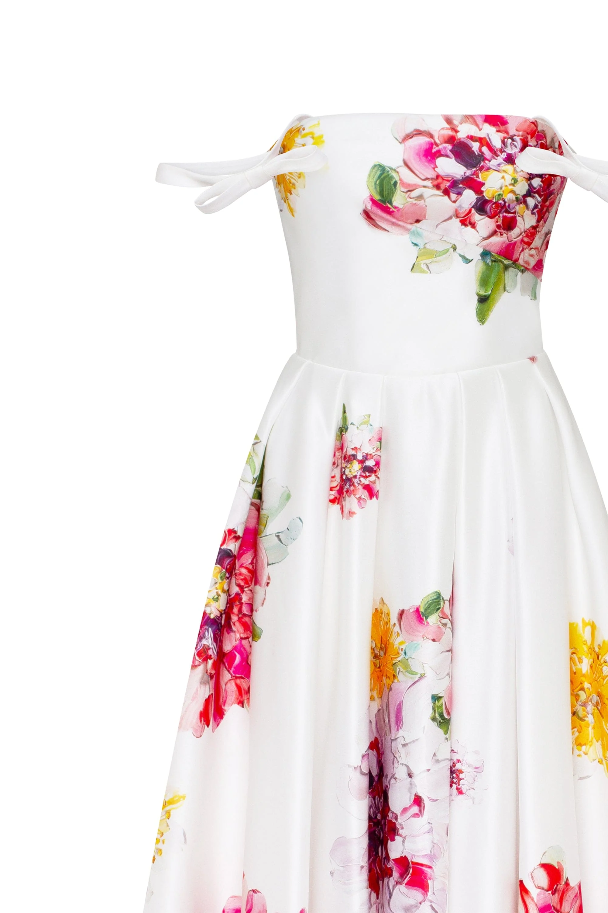 Tea-length ivory floral dress, Glow-Up - Image 6
