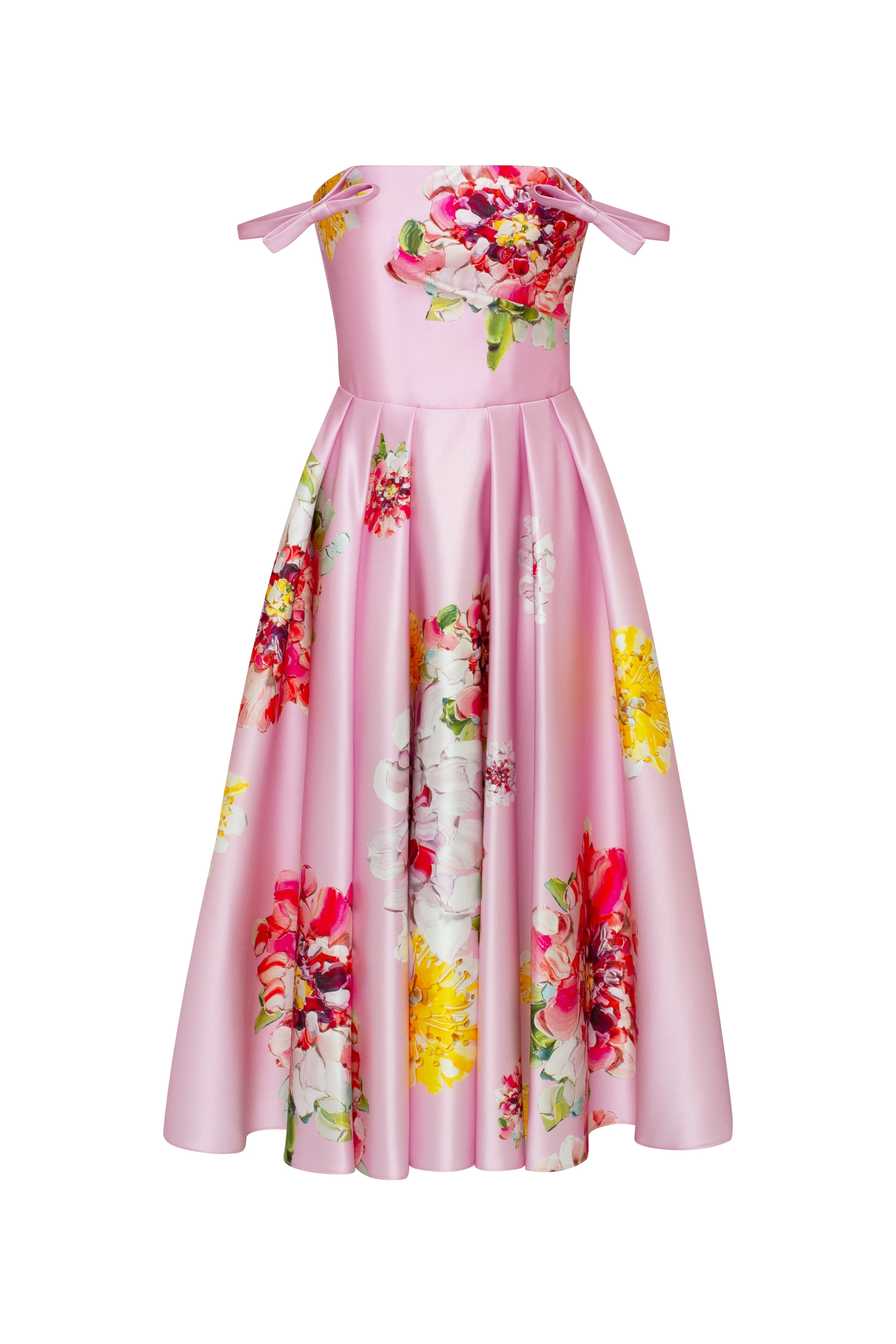 Tea-length pastel pink floral dress, Glow-Up - Image 2
