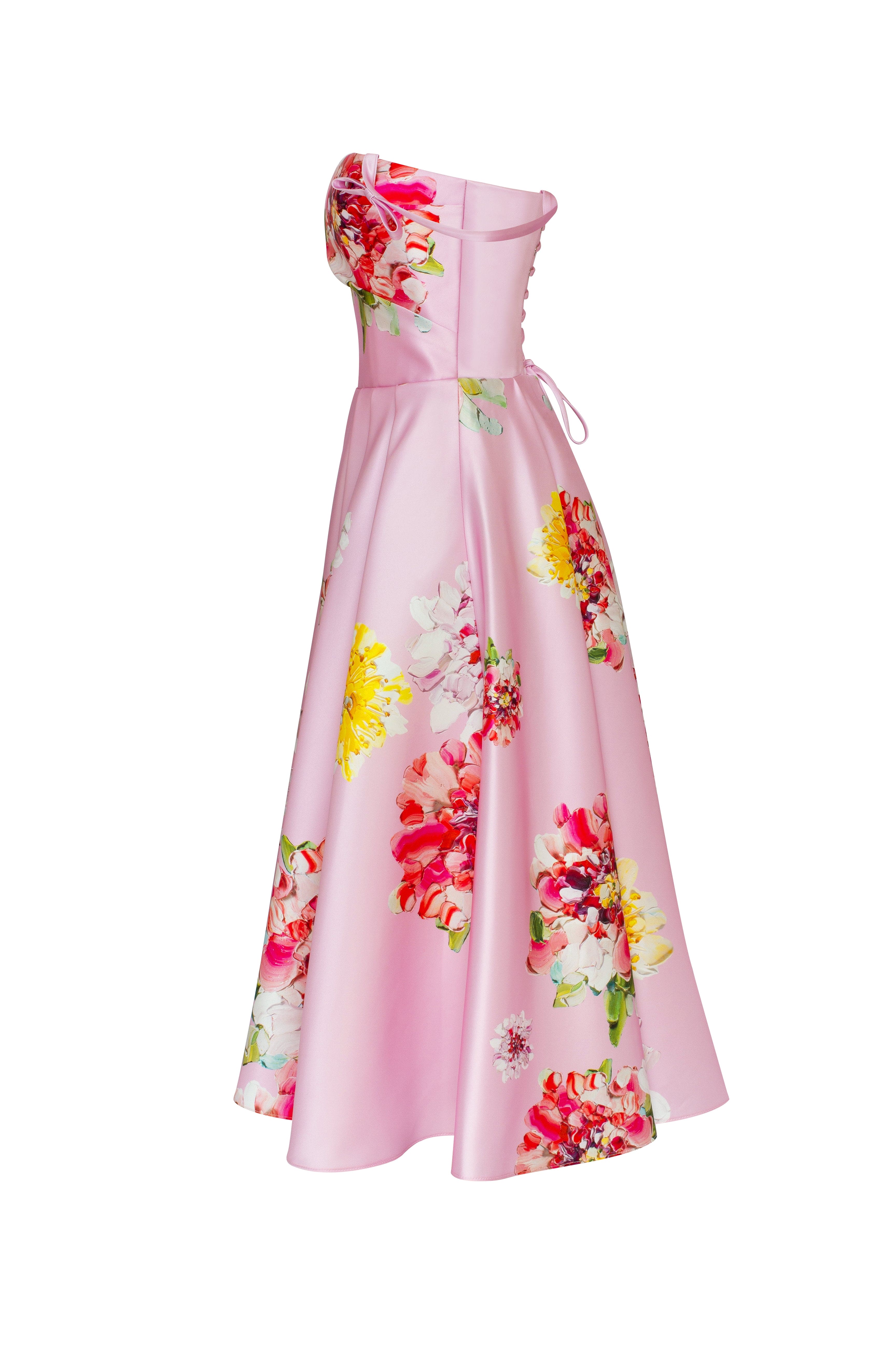 Tea-length pastel pink floral dress, Glow-Up - Image 7
