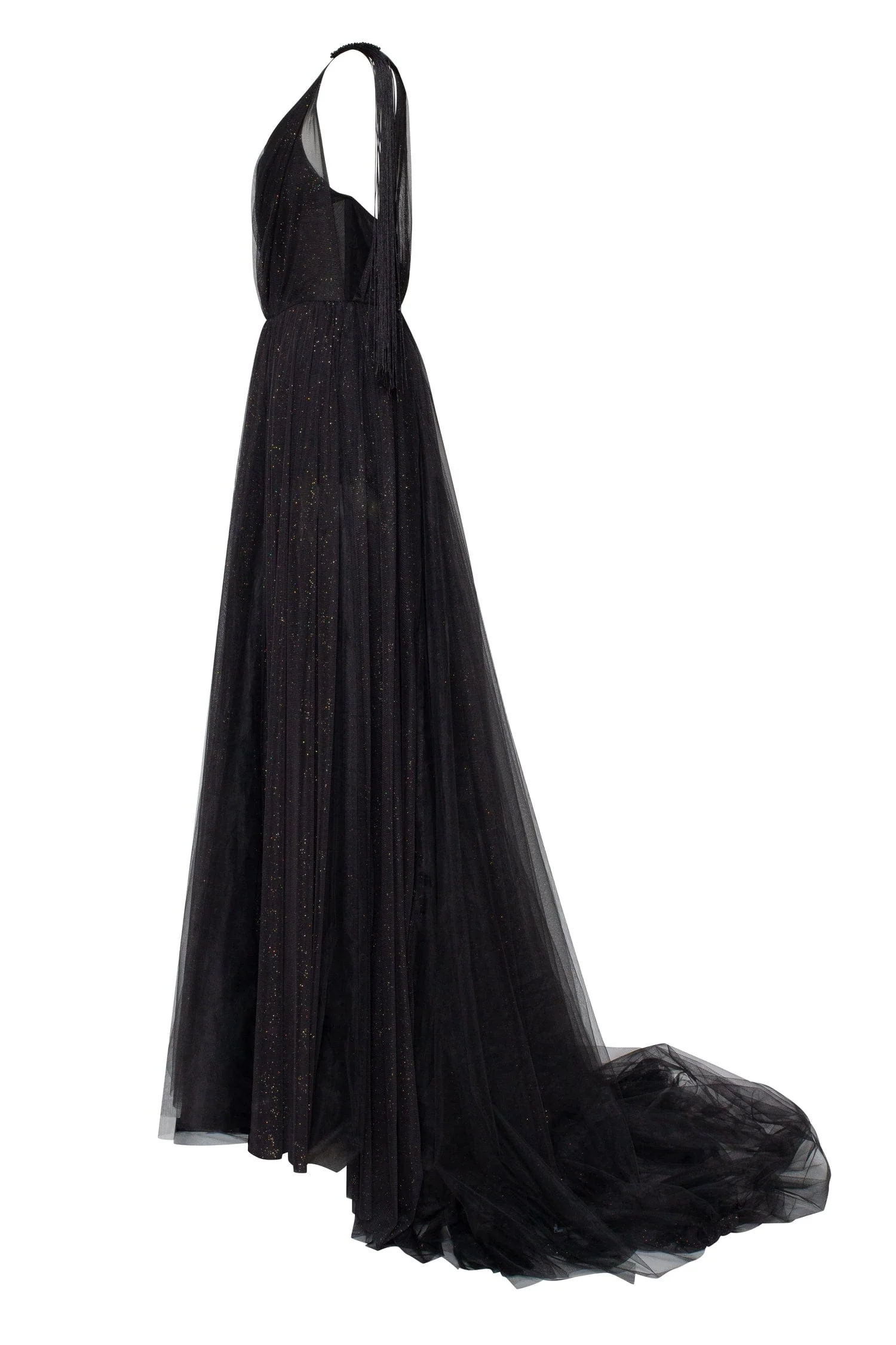 V-Neck Transparent Maxi Dress - Image 5