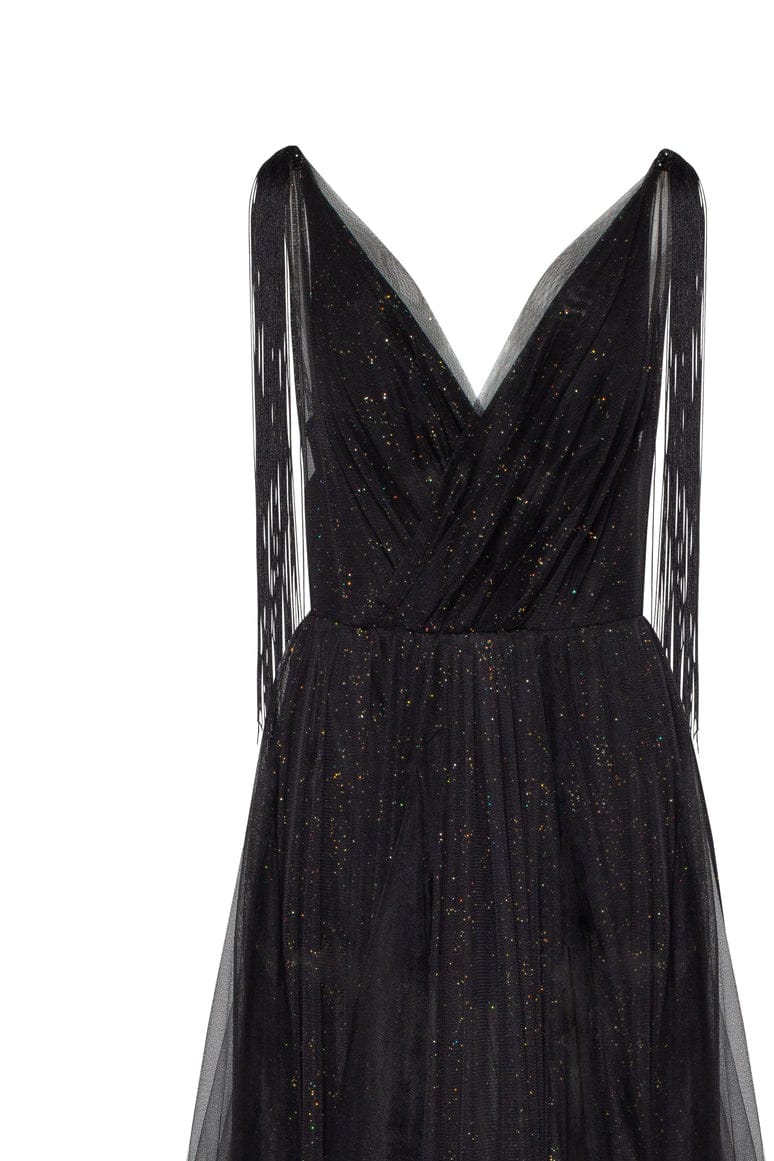 V-Neck Transparent Maxi Dress - Image 6